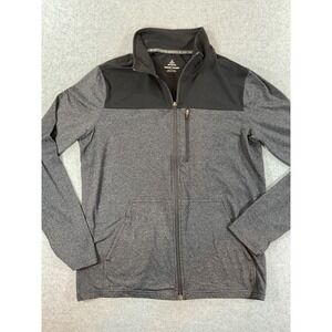 Prana Men Small Full Zip Jacket Gray Black Colorblock Performance Breathe S #741